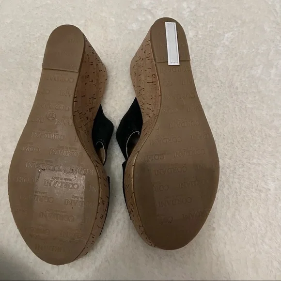 Cordani black leather cross slide wedge size 37 - Picture 3 of 8